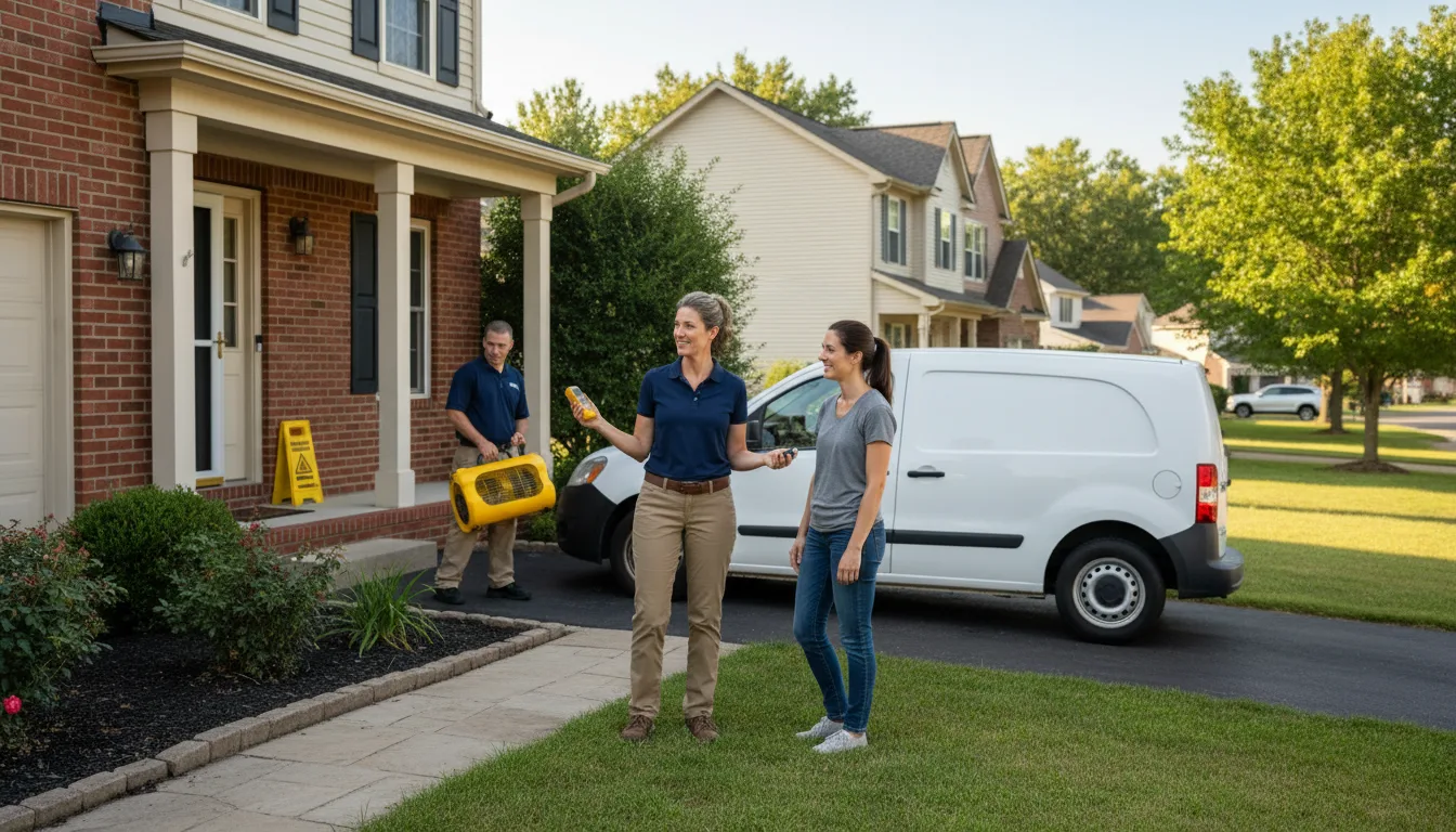 Water restoration image for Dehumidification And Cleanup Services in Montville, OH